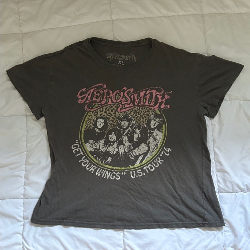 Aerosmith Women's Short Sleeve Graphic Tee - Black